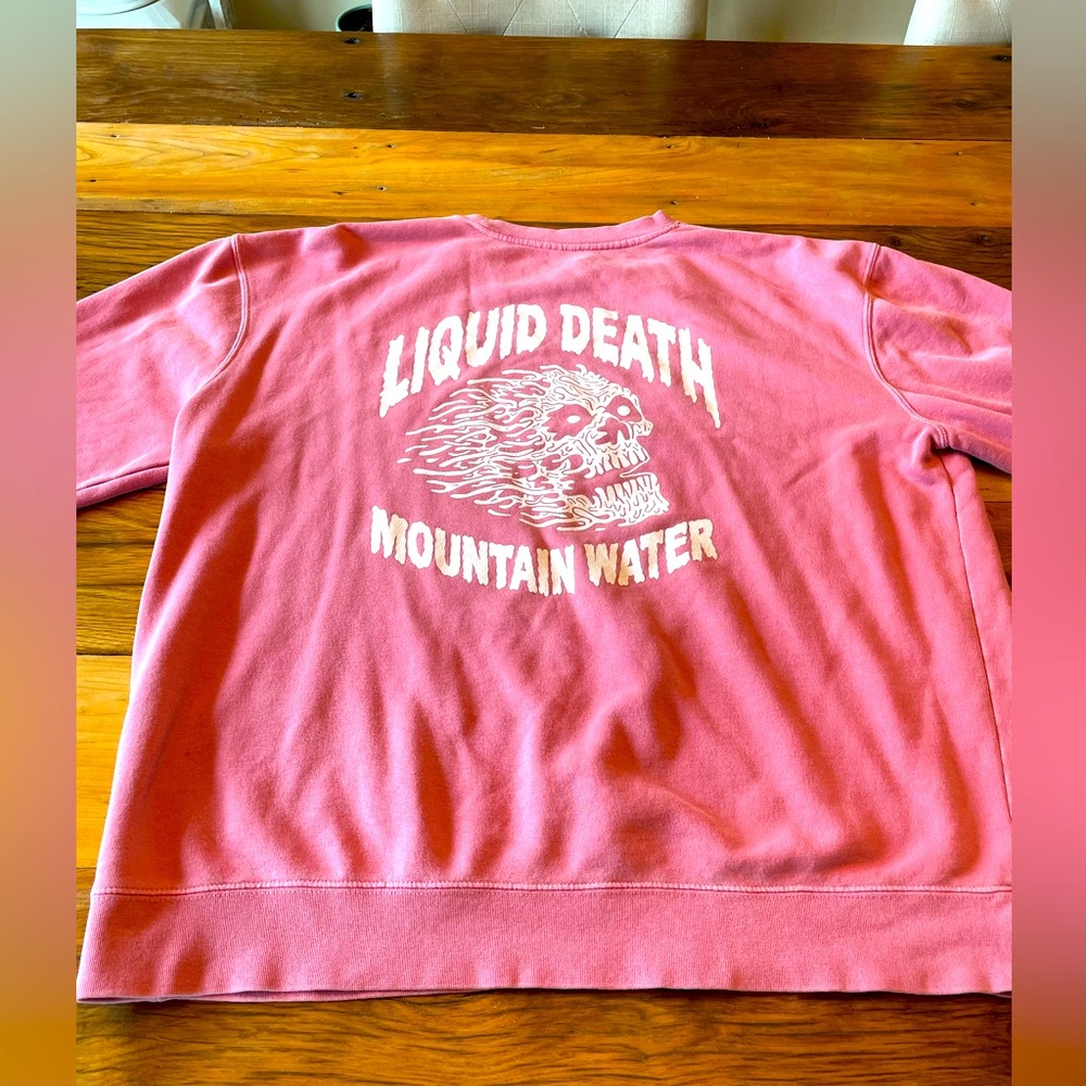Liquid Death oversized sweatshirt
